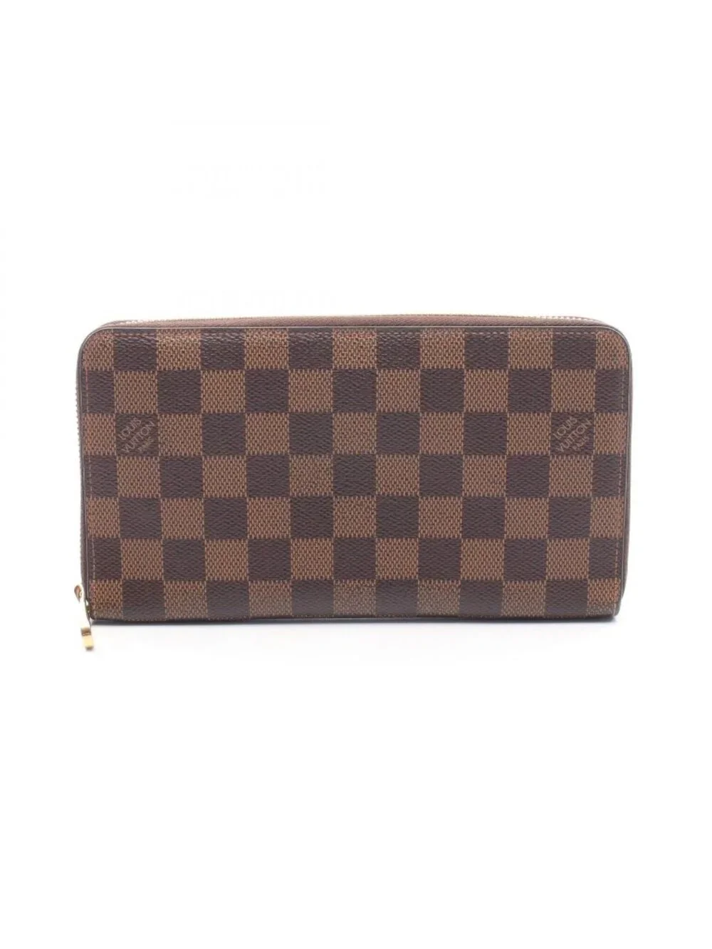 Louis Vuitton Round Wallet Zippy Organizer Damier Ebene Leather